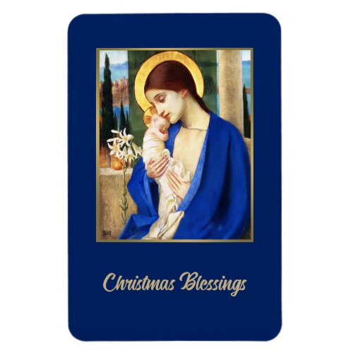 Madonna and Child Fine Art Christmas Gift  Magnet