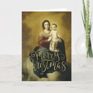 Madonna and Child, Fine Art Christmas Holiday Card