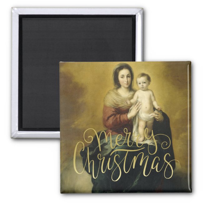 Madonna and Child, Fine Art Christmas Magnets