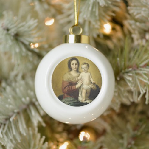 Madonna and Child Fine Art Christmas Ornament