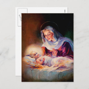 Madonna and Child. Fine Art Christmas Postcards