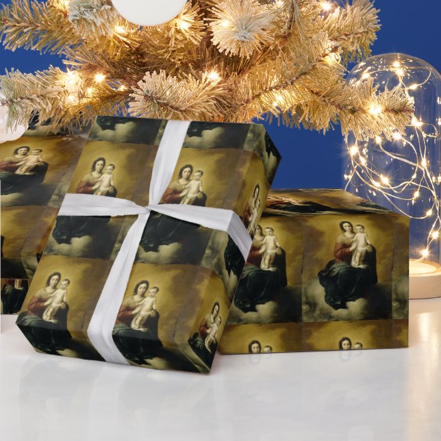 Madonna and Child, Fine Art Christmas Wrapping Pap Paper (Holidays)