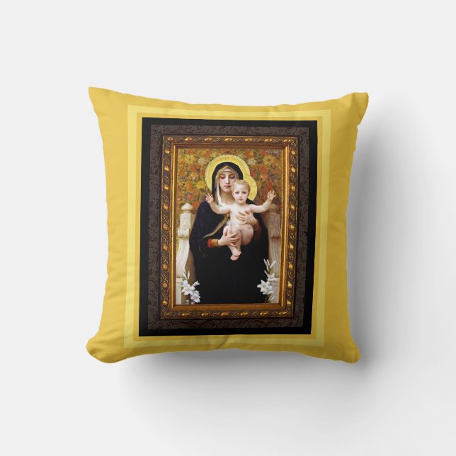 Madonna and Child Fine Art Pillow Print (Front)