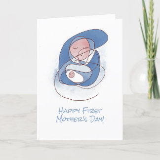 Madonna and Child First Mother's Day Letterpress Thank You Card