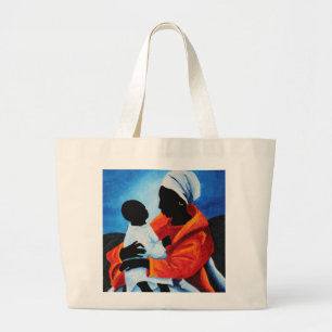 Madonna and child - First words 2008 Large Tote Bag