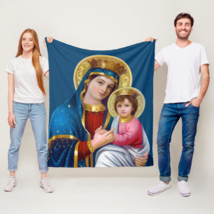 Madonna and Child Fleece Blanket