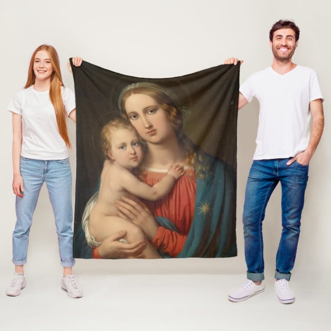 Madonna and Child Fleece Blanket (In Situ)