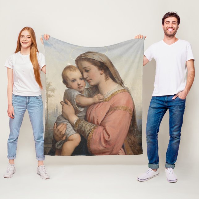 Madonna and Child Fleece Blanket (In Situ)
