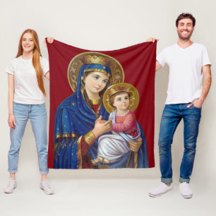 Madonna and Child Fleece Blanket