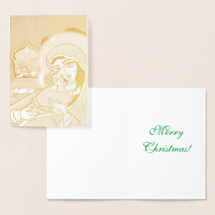 Madonna and Child Foil Card