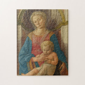 Madonna and Child Fra Filippo Lipp Painting Jigsaw Puzzle