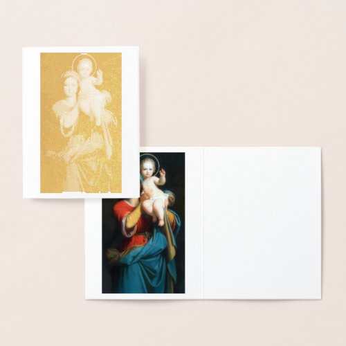 Madonna and Child Gold Foil Note Card