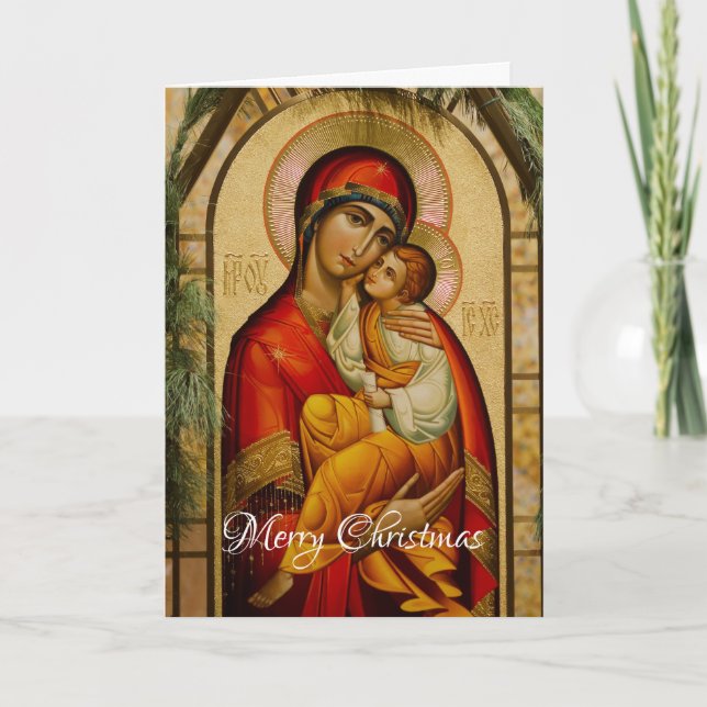 Madonna and Child Holiday Card (Front)