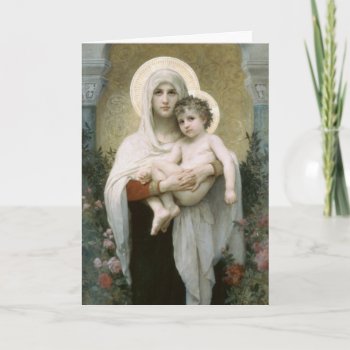 Madonna And Child Holiday Card by Xuxario at Zazzle