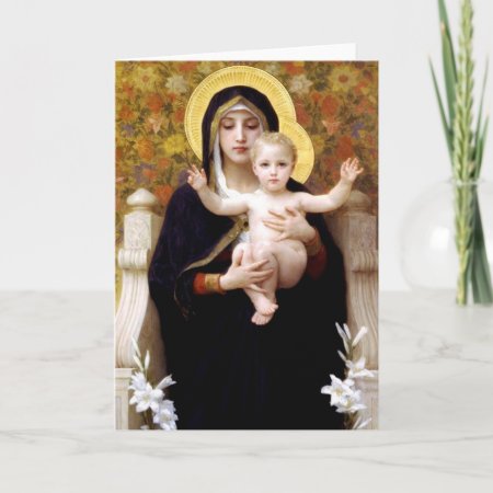 Madonna And Child Holiday Card
