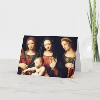 Madonna And Child Holiday Card by VintageFactory at Zazzle