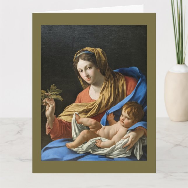 Madonna and Child Holiday Christmas Card (Front)