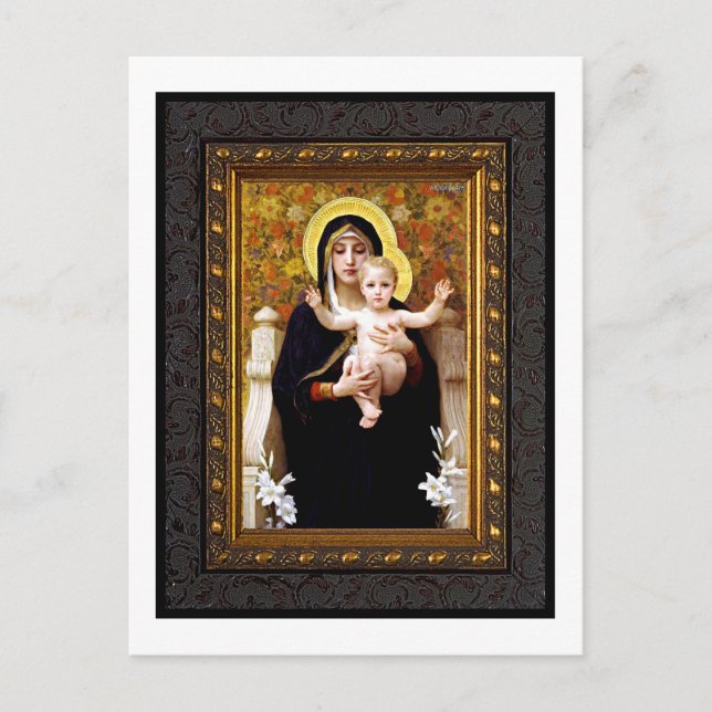 Madonna and Child Holiday Postcard (Front)