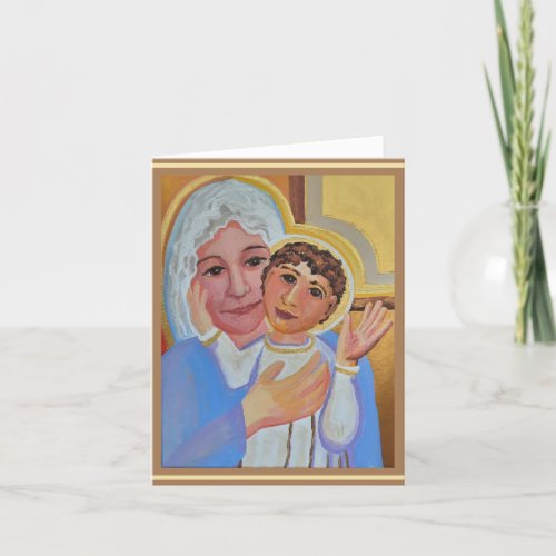 Madonna and Child Icon Holiday Card