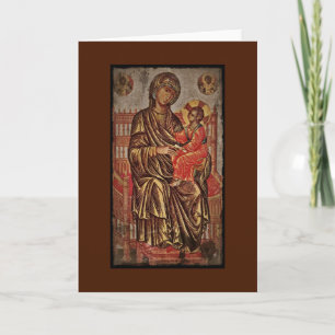 Madonna and Child Icon Holiday Card
