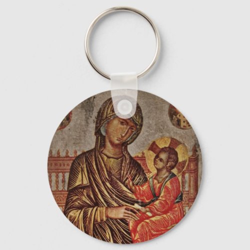 Madonna and Child Icon Keychain