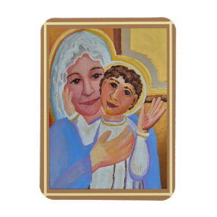 Madonna and Child Icon paperweight Magnet