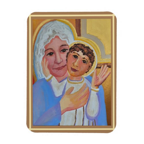 Madonna and Child Icon paperweight Magnet