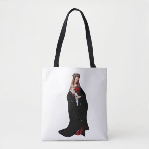 Madonna and Child in a Gothic Church by van Eyck Tote Bag