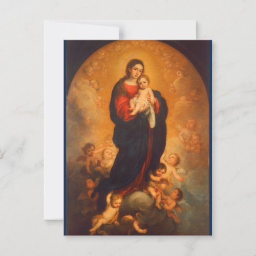 Madonna and Child in Glory   Postcard