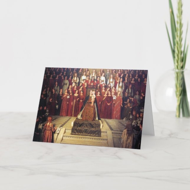 Madonna and Child in Heaven Holiday Card (Front)