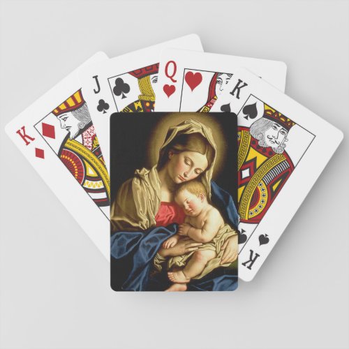 Madonna and Child Jesus _ Sassoferrato Poker Cards