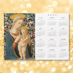 Madonna and Child Jesus Vintage Art 2025 Calendar