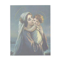 Madonna and Child Jesus Vintage Metal Wall Art