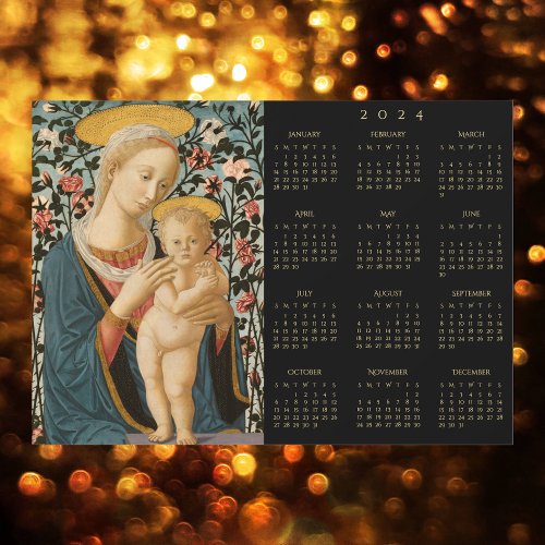 Madonna and Child Jesus Virgin Mary 2024 Calendar