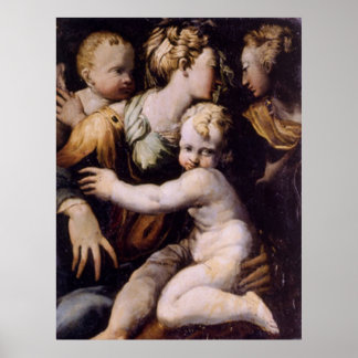 Madonna and Child, John the Baptist.. Print