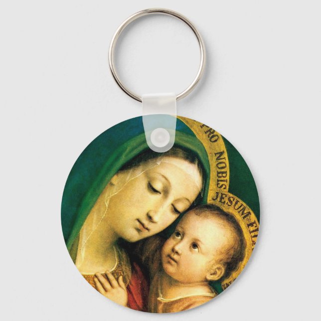 MADONNA AND CHILD KEYCHAIN (Front)