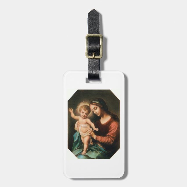 Madonna And Child Luggage Tag (Front Vertical)