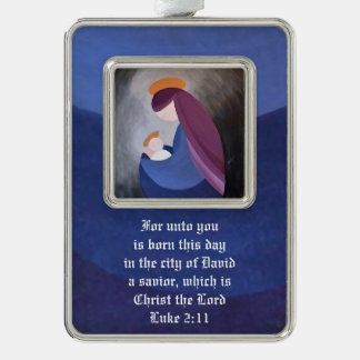 Madonna and Child - Luke 2:11 Framed Ornament