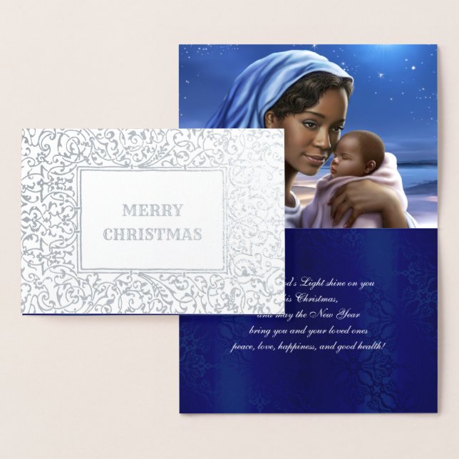 Madonna and Child Luxury Real Foil Christmas Cards (Display)