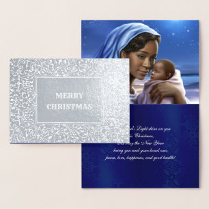 Madonna and Child Luxury Real Foil Christmas Cards