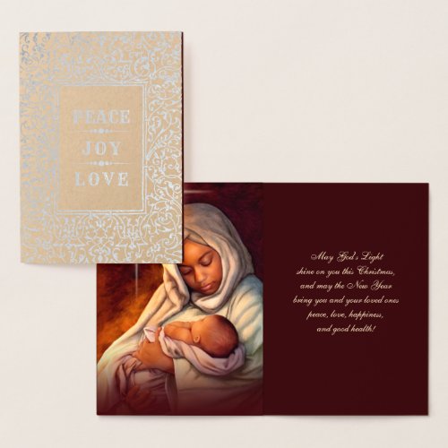 Madonna and Child Luxury Real Foil Christmas Cards