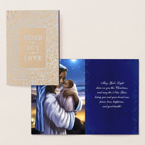 Madonna and Child Luxury Real Foil Christmas Cards