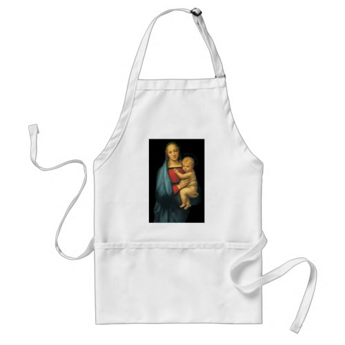 Madonna And Child Madonna del Granduca by Raphael Adult Apron