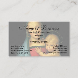 Madonna And Child, Madonna del Granduca by Raphael Business Card