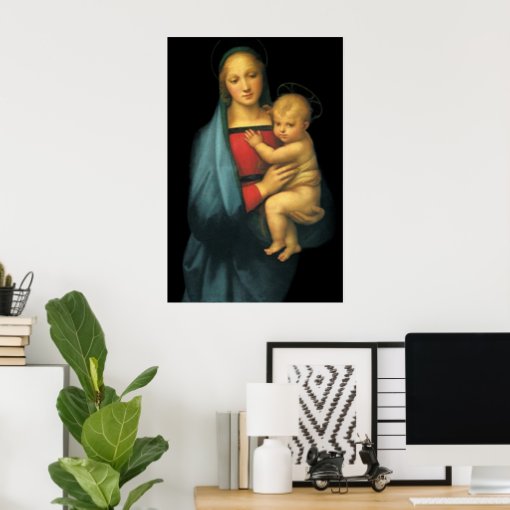 Madonna And Child, Madonna del Granduca by Raphael Poster | Zazzle