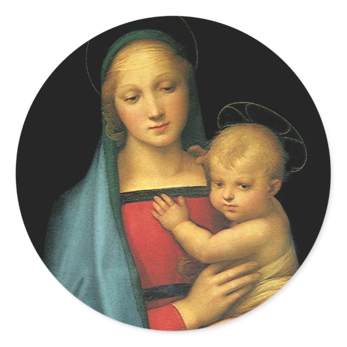 Madonna And Child, Madonna del Granduca by Raphael Stickers