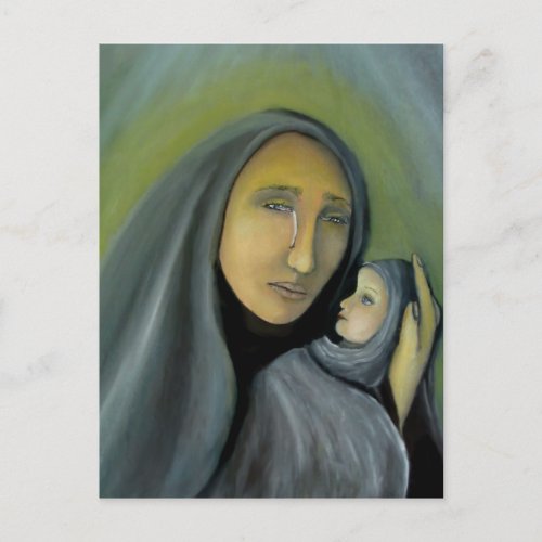 Madonna And Child Mary Jesus Religious Christmas Holiday Postcard