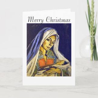 Madonna and Child, Merry Christmas Holiday Card