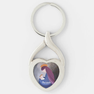 Madonna and Child metal  Keychain