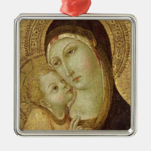 Madonna and Child Metal Ornament